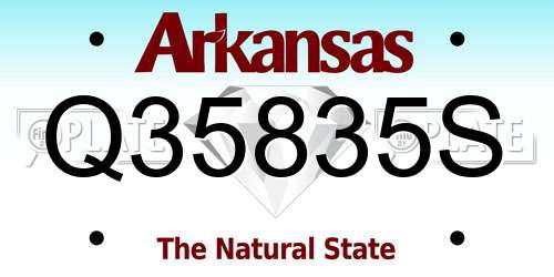 Q35835S Arkansas License Plate