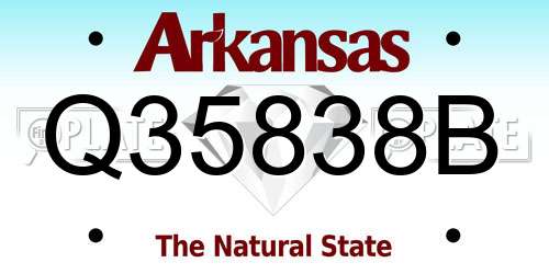 Q35838B Arkansas License Plate