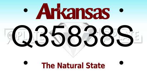 Q35838S Arkansas License Plate