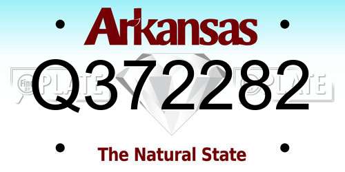 Q372282 Arkansas License Plate