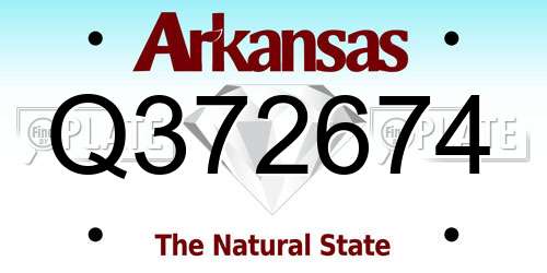 Q372674 Arkansas License Plate
