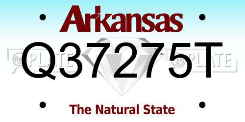 Q37275T Arkansas License Plate