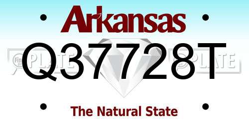Q37728T Arkansas License Plate