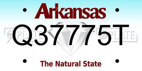 Q37775T Arkansas License Plate