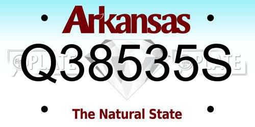 Q38535S Arkansas License Plate