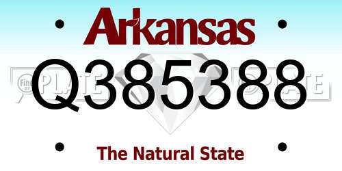 Q385388 Arkansas License Plate