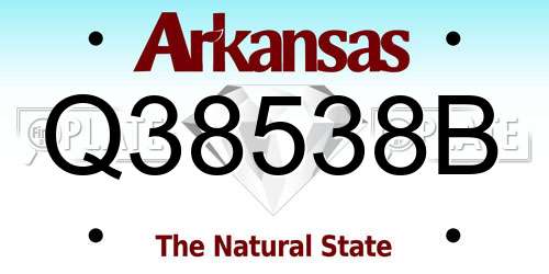 Q38538B Arkansas License Plate