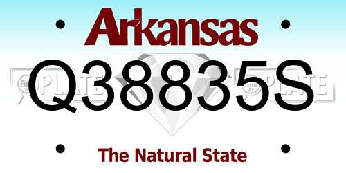Q38835S Arkansas License Plate