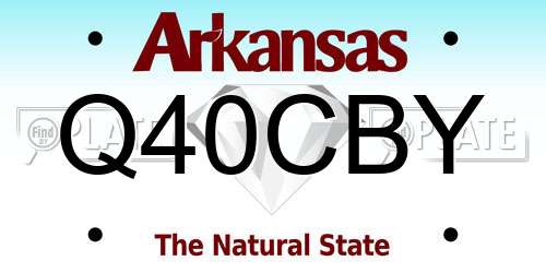 Q40CBY Arkansas License Plate