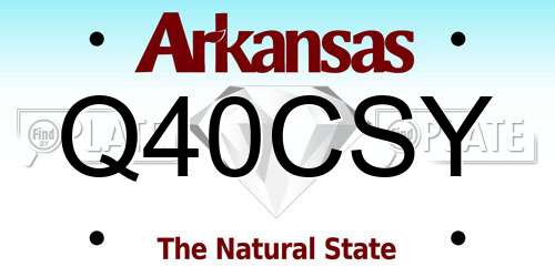Q40CSY Arkansas License Plate