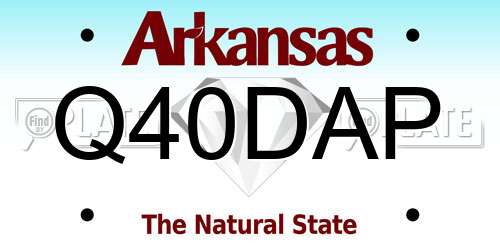 Q40DAP Arkansas License Plate