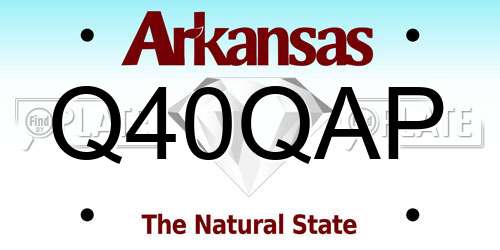 Q40QAP Arkansas License Plate