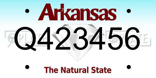 Q423456 Arkansas License Plate