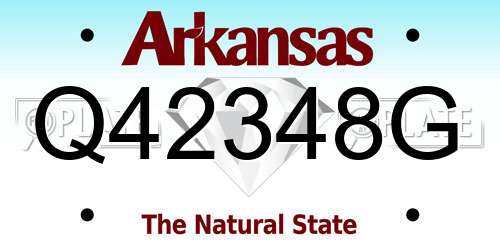 Q42348G Arkansas License Plate