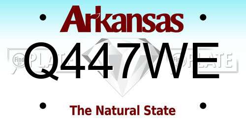 Q447WE Arkansas License Plate