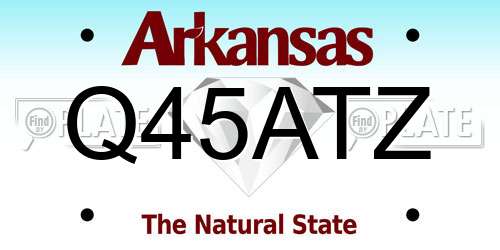 Q45ATZ Arkansas License Plate