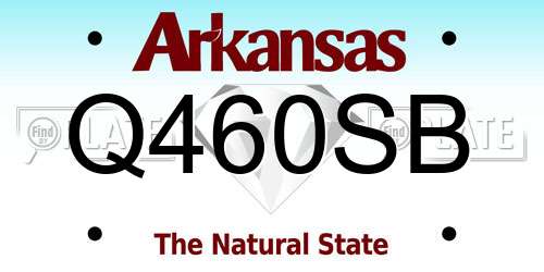 Q460SB Arkansas License Plate