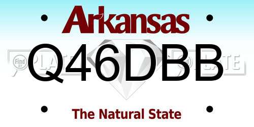 Q46DBB Arkansas License Plate