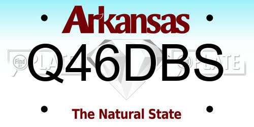 Q46DBS Arkansas License Plate