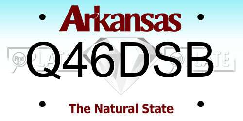 Q46DSB Arkansas License Plate