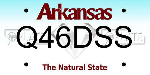 Q46DSS Arkansas License Plate