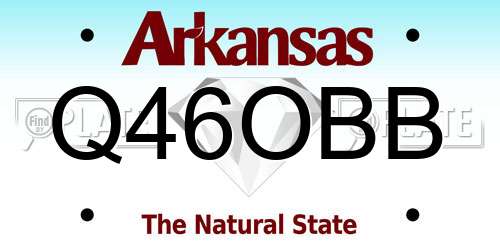 Q46OBB Arkansas License Plate