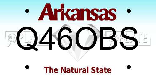 Q46OBS Arkansas License Plate