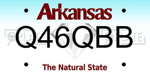 Q46QBB Arkansas License Plate