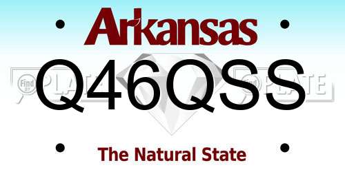 Q46QSS Arkansas License Plate
