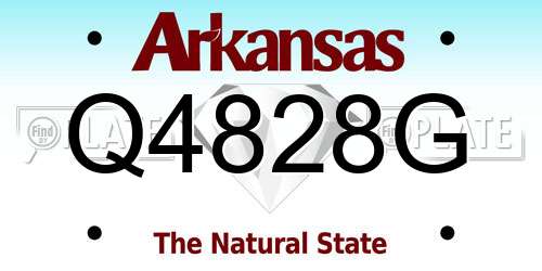 Q4828G Arkansas License Plate