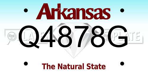 Q4878G Arkansas License Plate