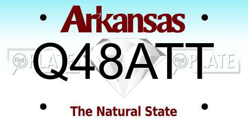 Q48ATT Arkansas License Plate