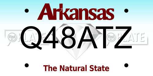 Q48ATZ Arkansas License Plate