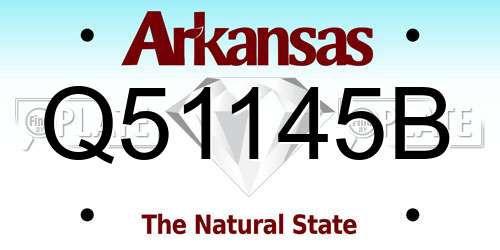 Q51145B Arkansas License Plate