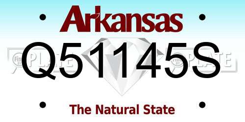Q51145S Arkansas License Plate
