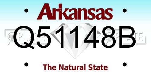 Q51148B Arkansas License Plate
