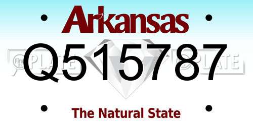 Q515787 Arkansas License Plate