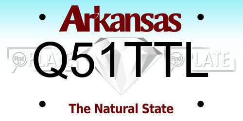 Q51TTL Arkansas License Plate