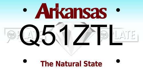 Q51ZTL Arkansas License Plate