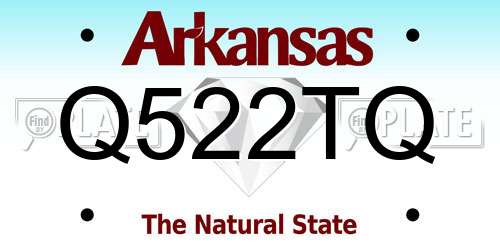 Q522TQ Arkansas License Plate