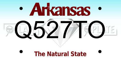 Q527TO Arkansas License Plate