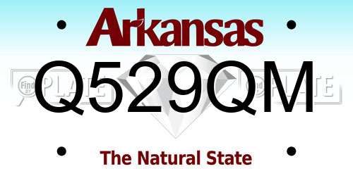 Q529QM Arkansas License Plate