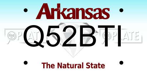 Q52BTI Arkansas License Plate