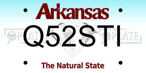 Q52STI Arkansas License Plate