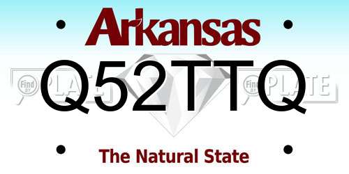 Q52TTQ Arkansas License Plate