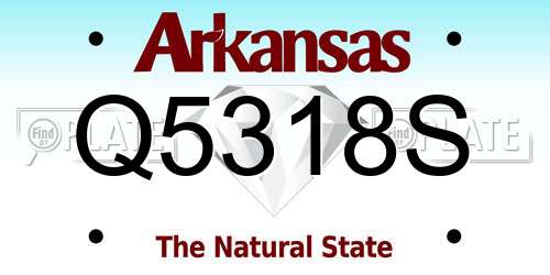 Q5318S Arkansas License Plate