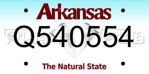 Q540554 Arkansas License Plate