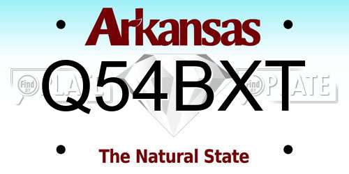 Q54BXT Arkansas License Plate