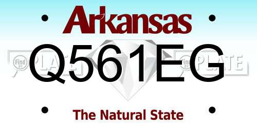 Q561EG Arkansas License Plate
