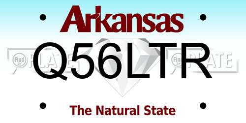 Q56LTR Arkansas License Plate